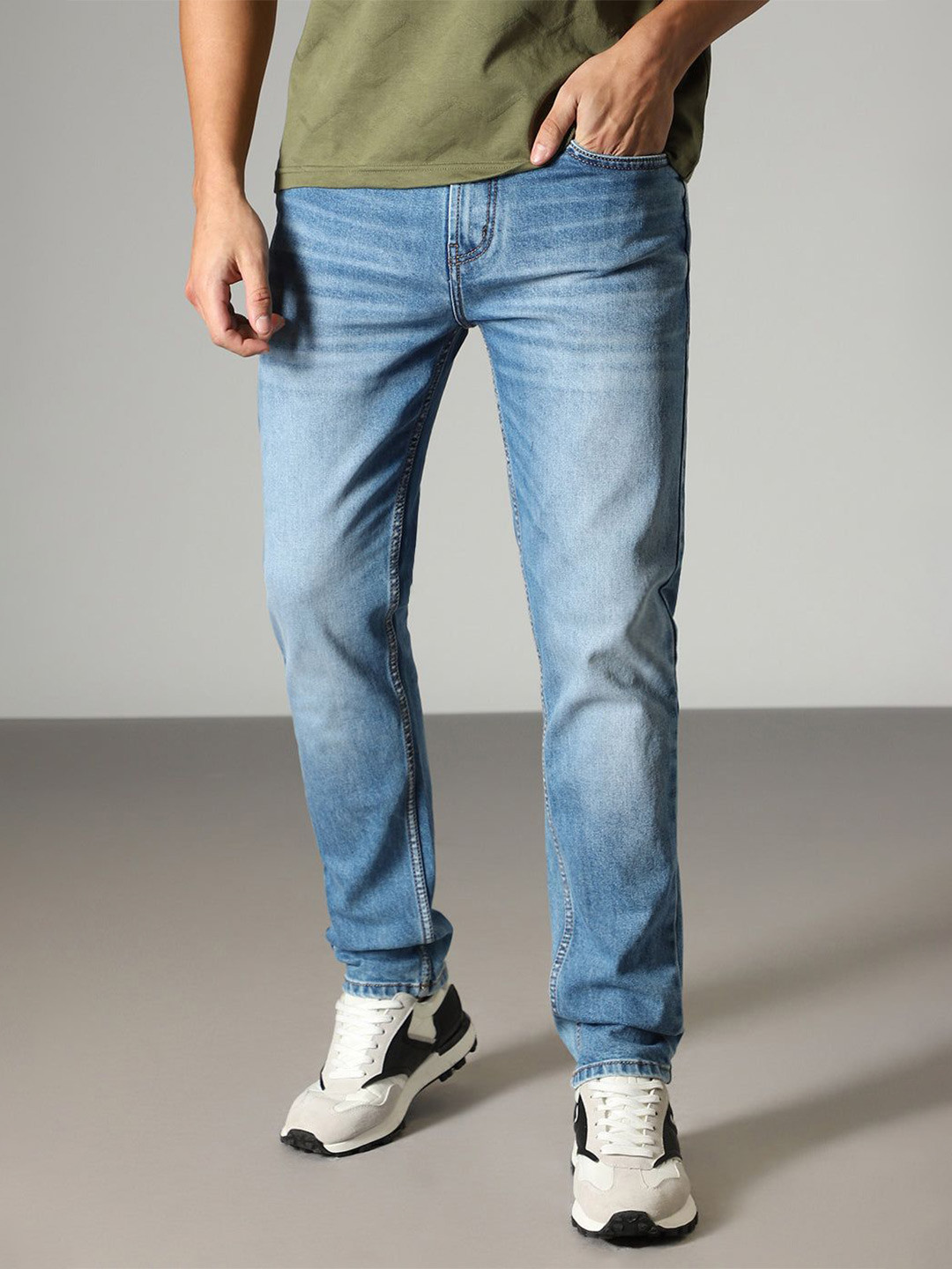 Banana Club Men Blue Cobalt Slim Fit Jeans