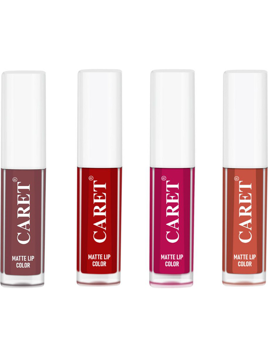 CARET ORGANIC Set Of 4 Super-Pigmented Liquid Matte Lipsticks - 8 ml - 1 - 3 - 5 - 6
