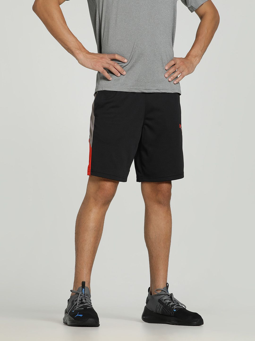 Puma Performance Men Colorblocked Mid-Rise Cricket Shorts