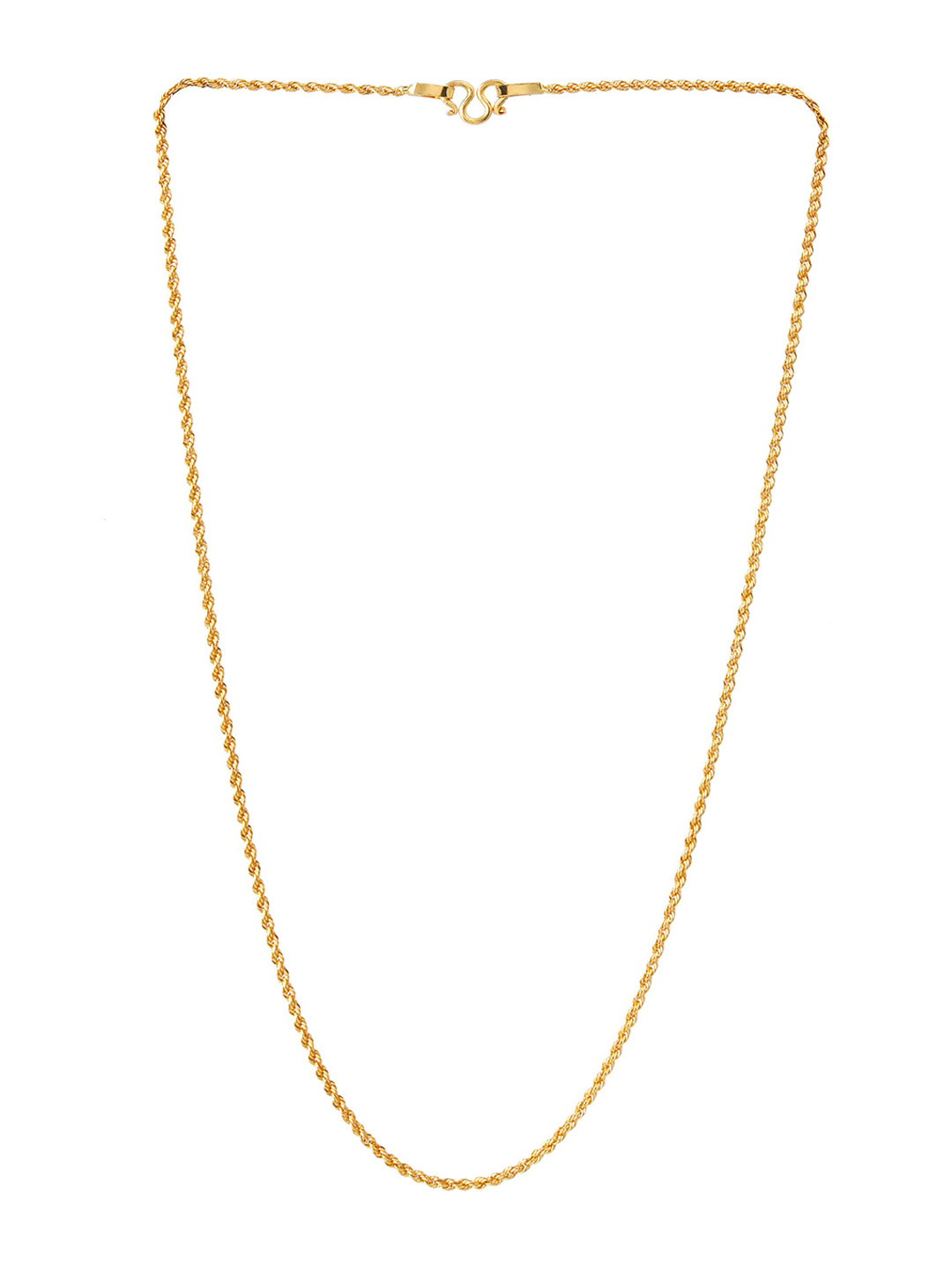 BHIMA 22K BIS Hallmark 916 Purity Yellow Gold Rope Chain