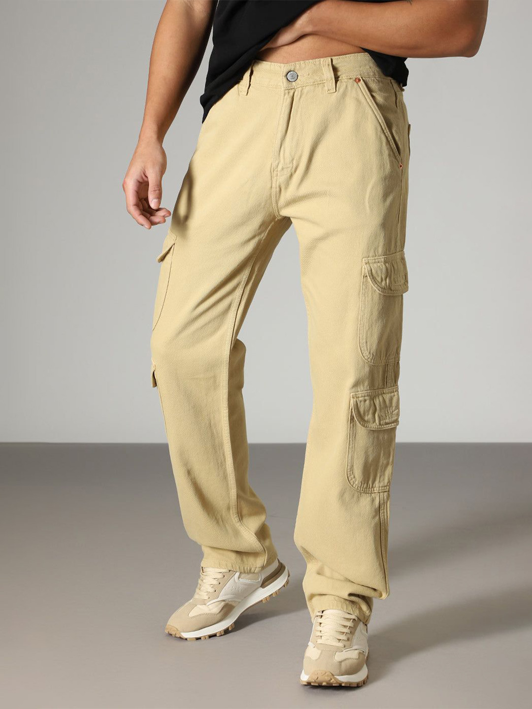 Banana Club Men Double Pocket Cargo Denim Jeans