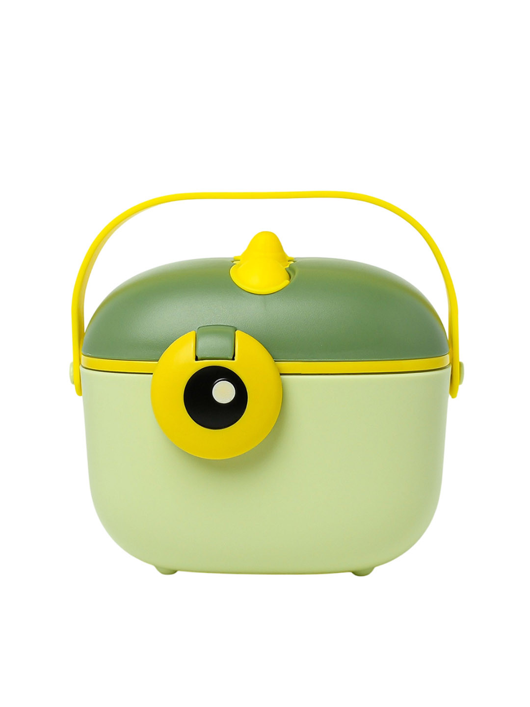 The Little Lookers Kids Green & Yellow Spoon & Storage Container