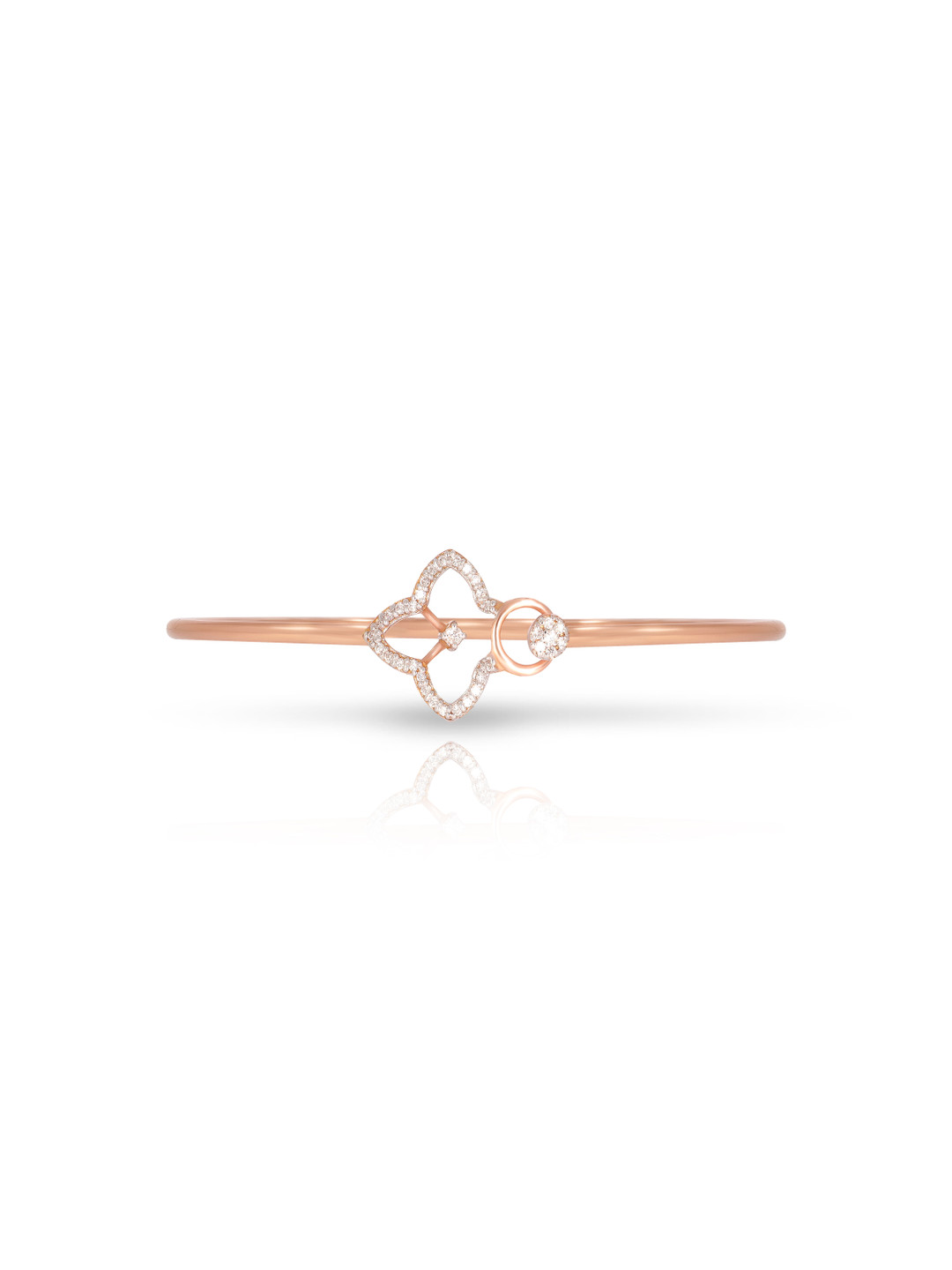 BHIMA 18K BIS Hallmark 750 Purity Rose Gold Bloom Radiance Diamond Bracelet