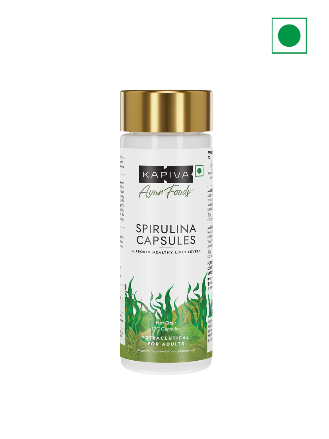 Kapiva Spirulina Capsules For Immunity - 120 Nos