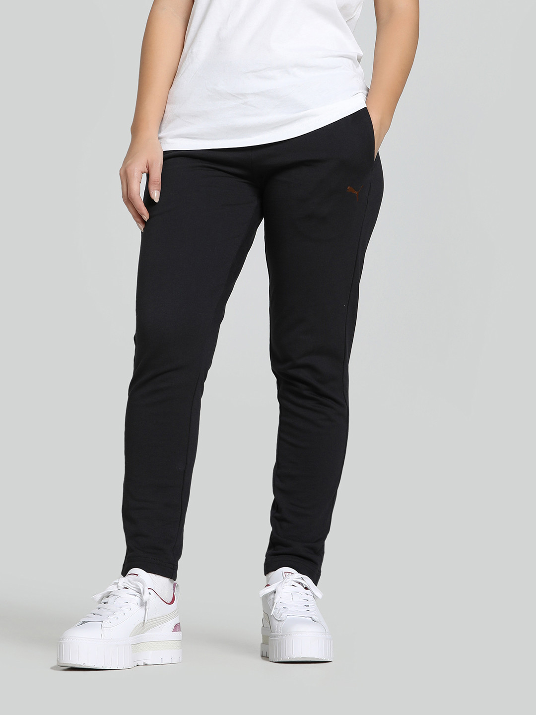 Puma Women Slim Fit Brand Logo Printed Cotton Tarck Pants