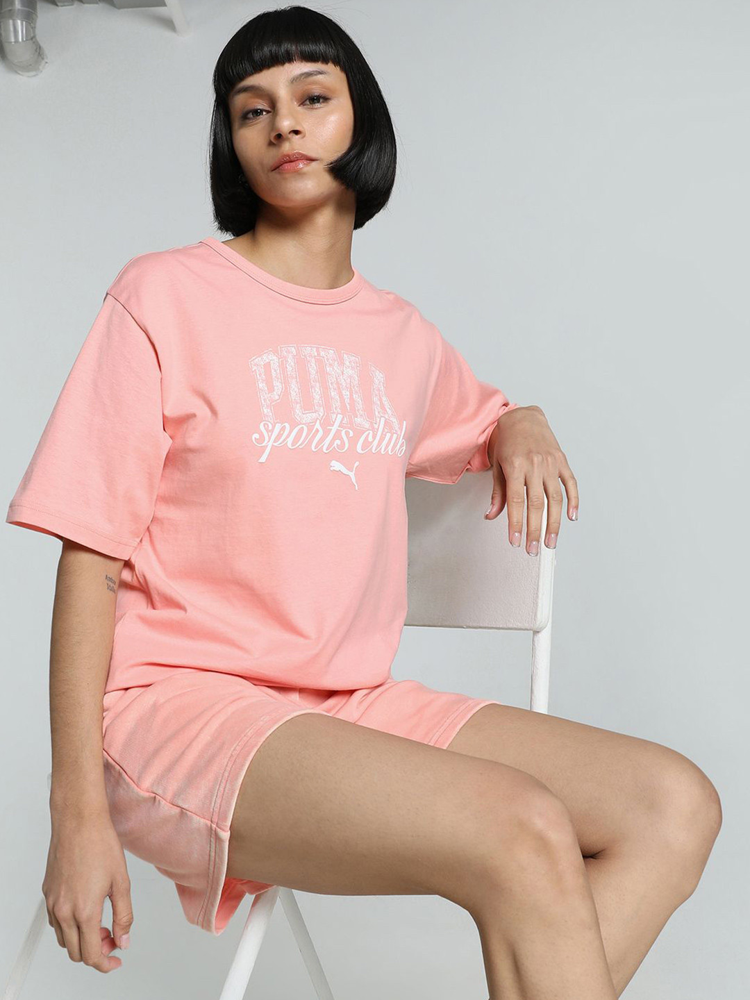 Puma Women Class Typography Printed Relaxed Fit T-shirt