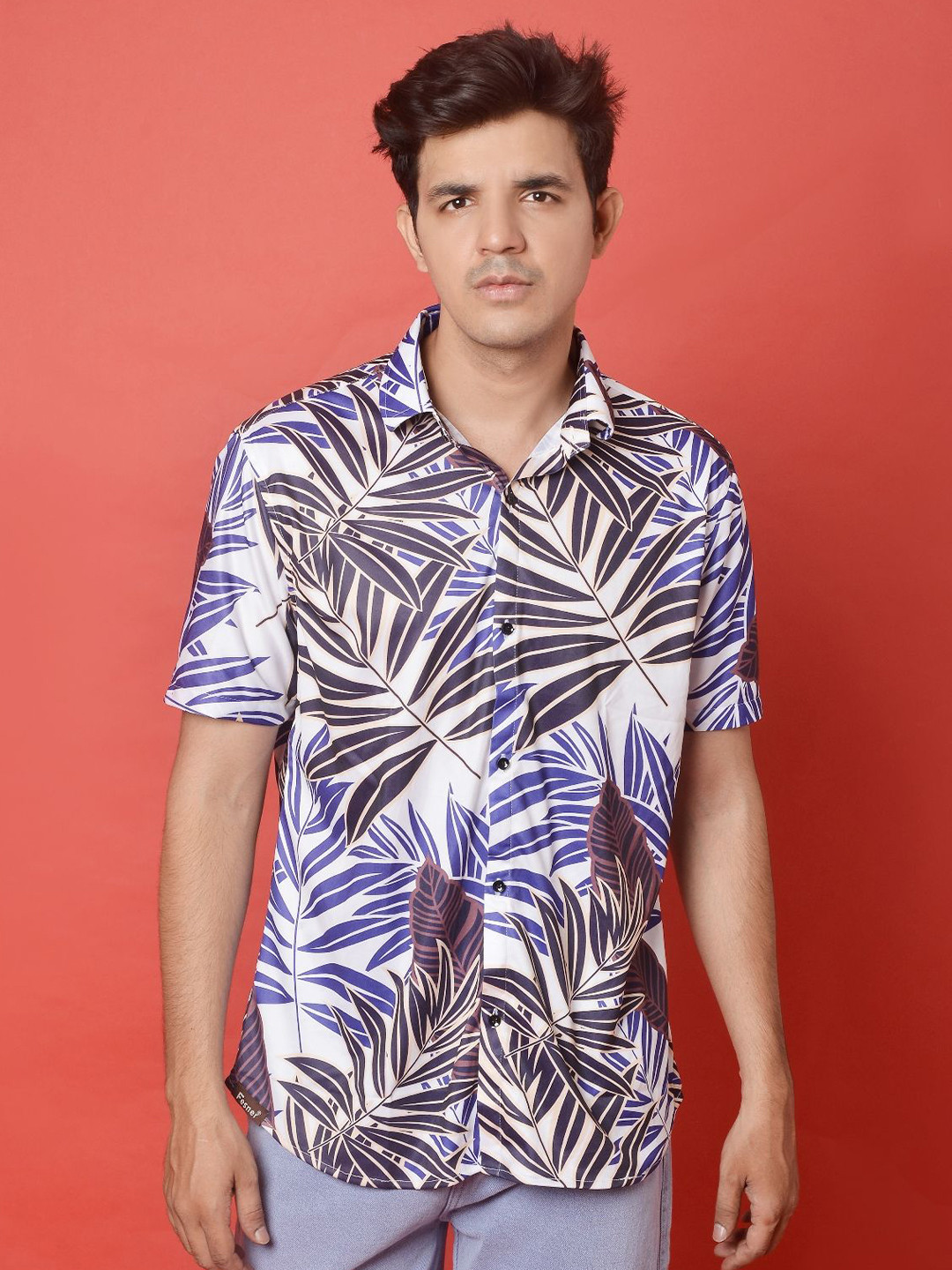 Fesner Men Smart Opaque Printed Party Shirt