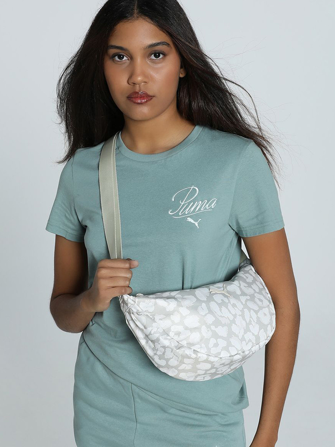 Puma Women Script Typography Printed Pure Cotton Short Sleeve T-Shirt