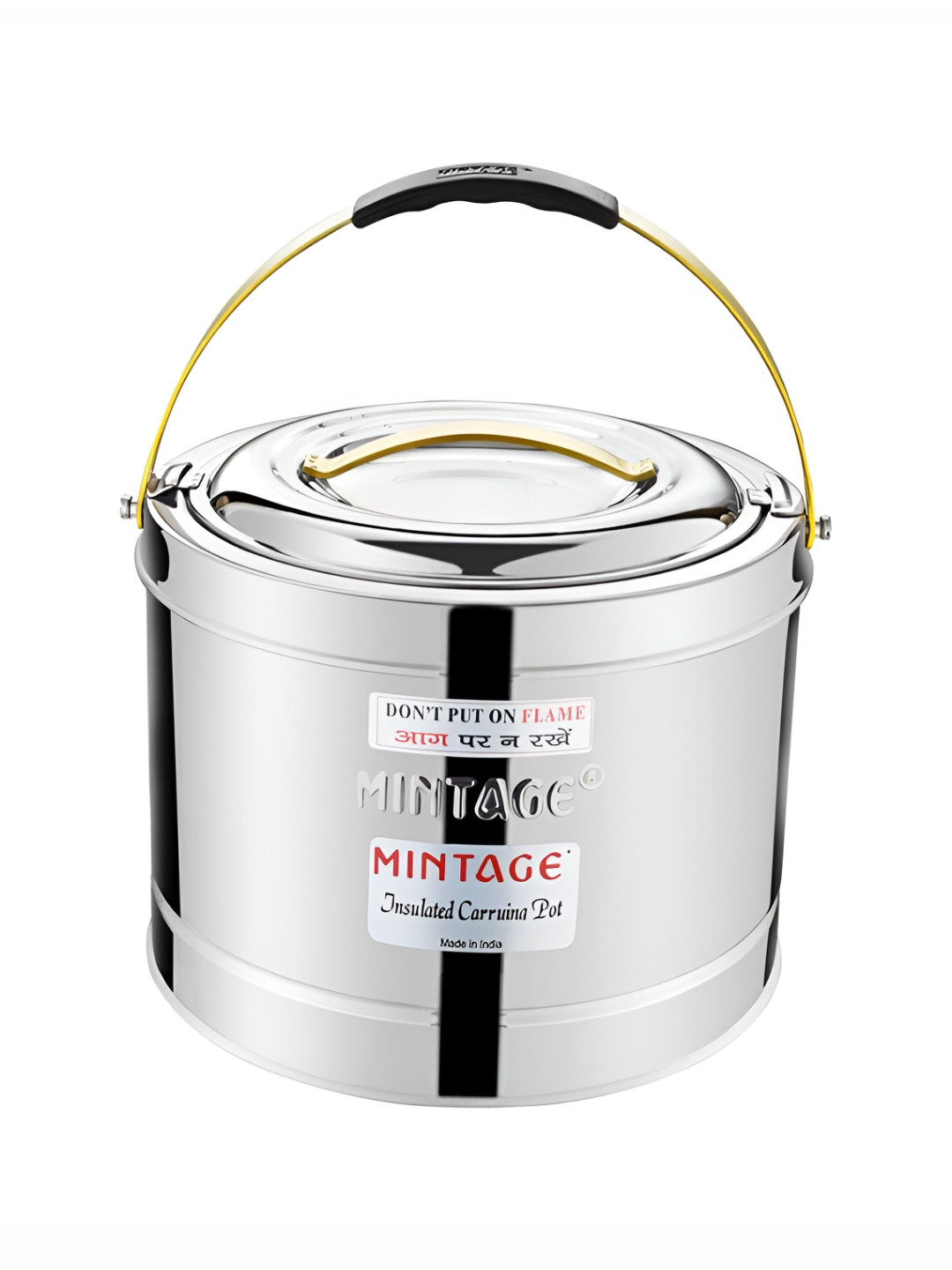 Mintage Silver Stainless Steel Dishwasher Safe Magnetic Canister-7.5L
