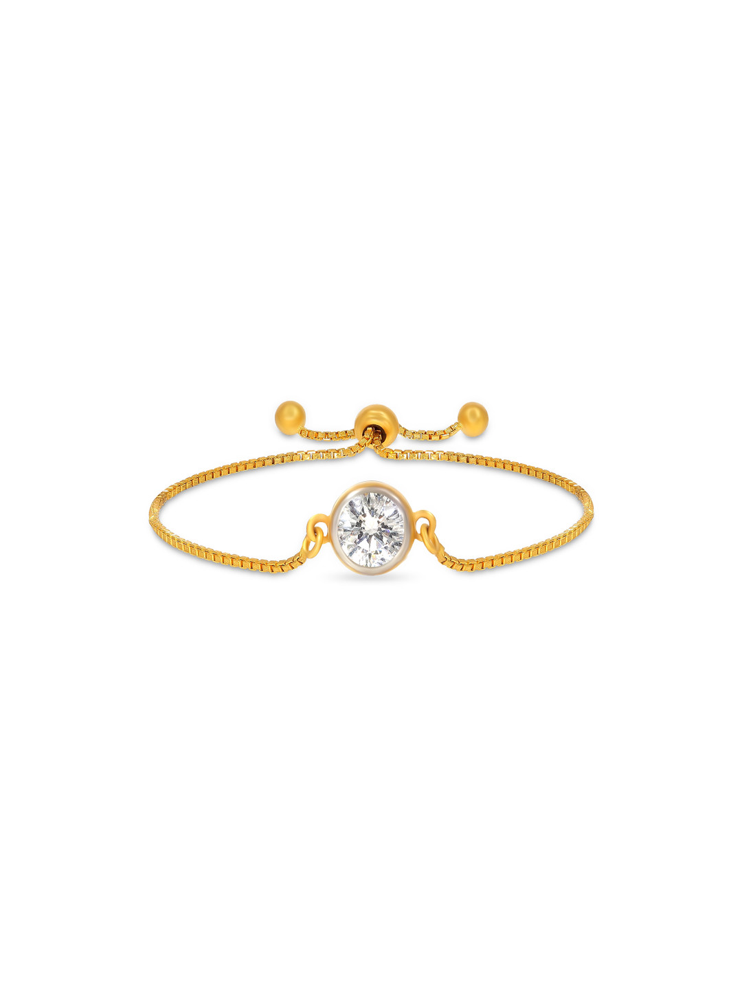 BHIMA 22K BIS Hallmark 916 Purity Yellow Gold Designer Adjustable Kids Bracelet