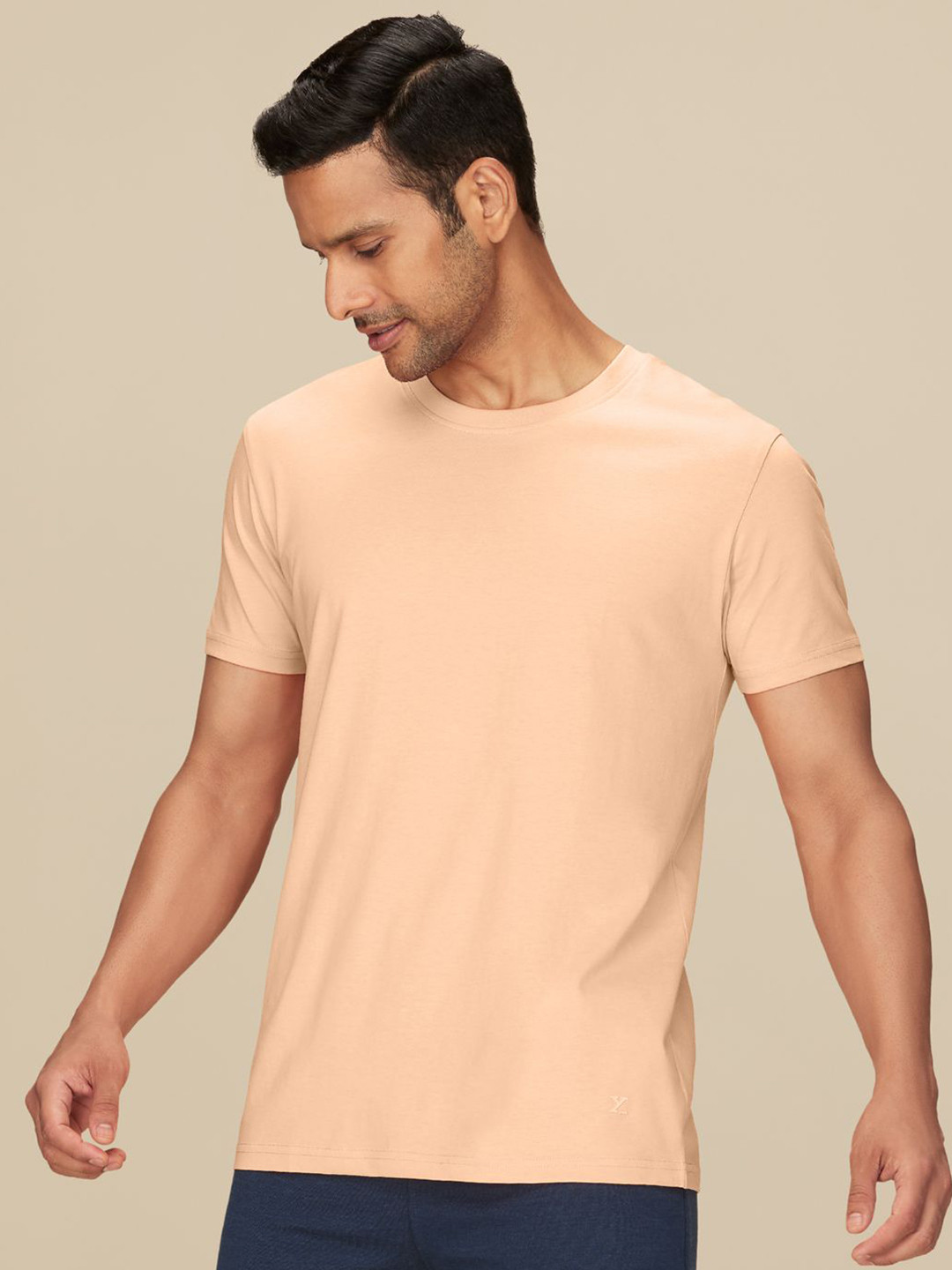 XYXX Pace Ultra Breezy, SuperCombed Cotton Solid Crew Neck T-Shirt