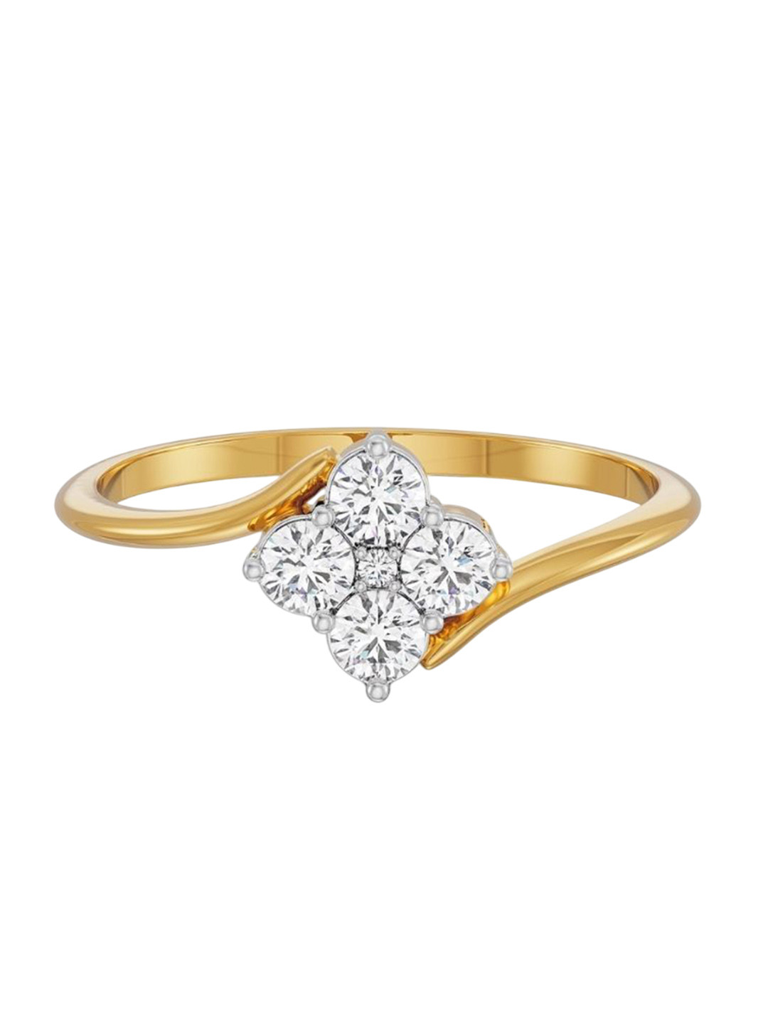 Emori Fourfold Sparkle Lab Diamond in 14KT Gold Ring