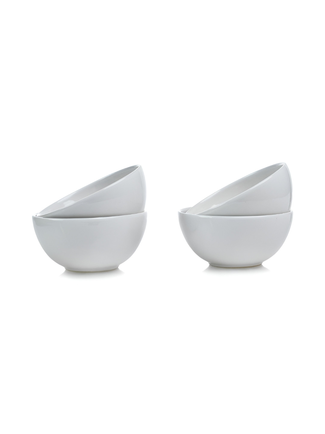 Mesa White 4 Pieces Stoneware Glossy Dip Bowls