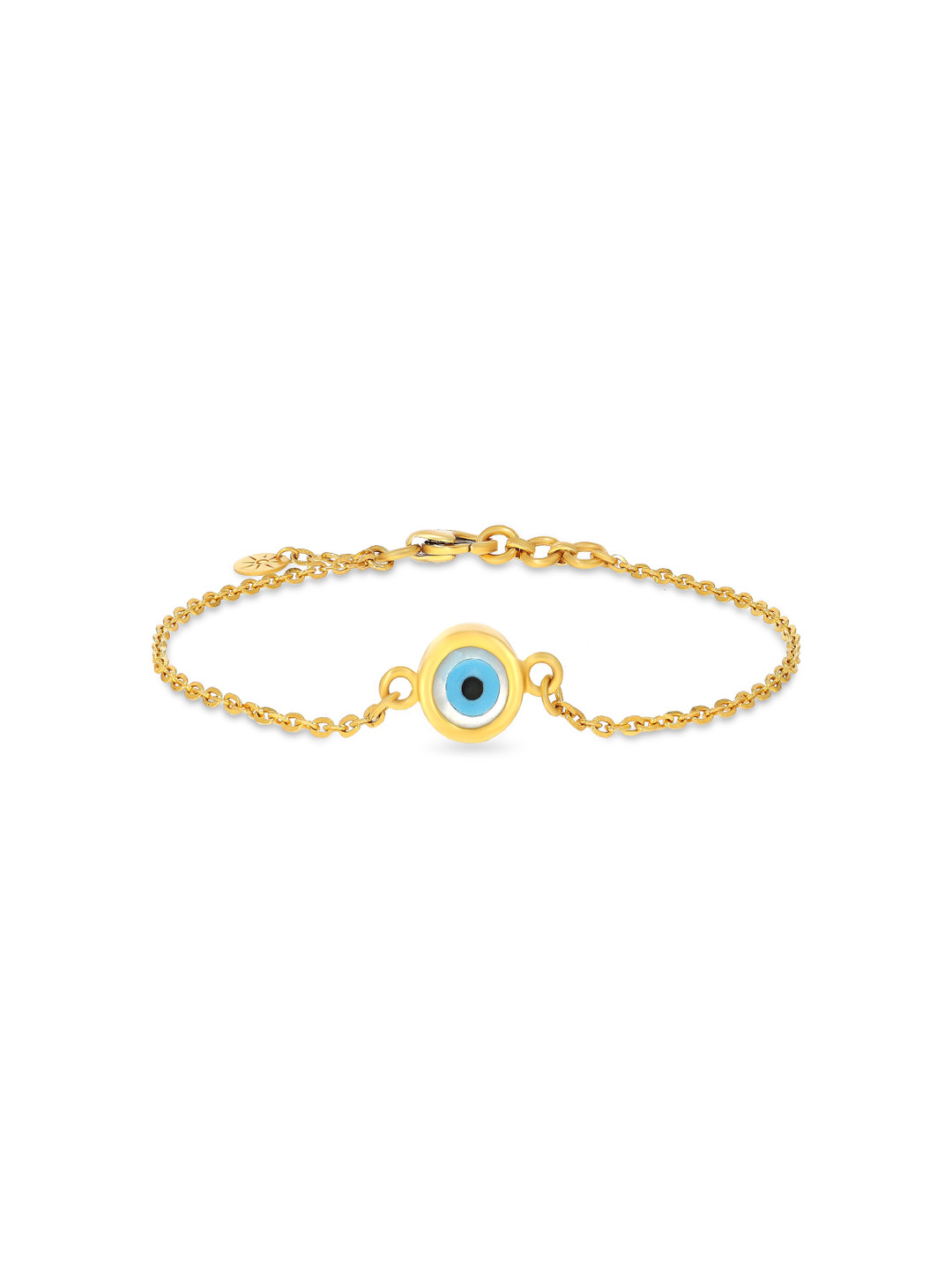 BHIMA 22K BIS Hallmark 916 Purity Yellow Gold Evil Eye Bracelet
