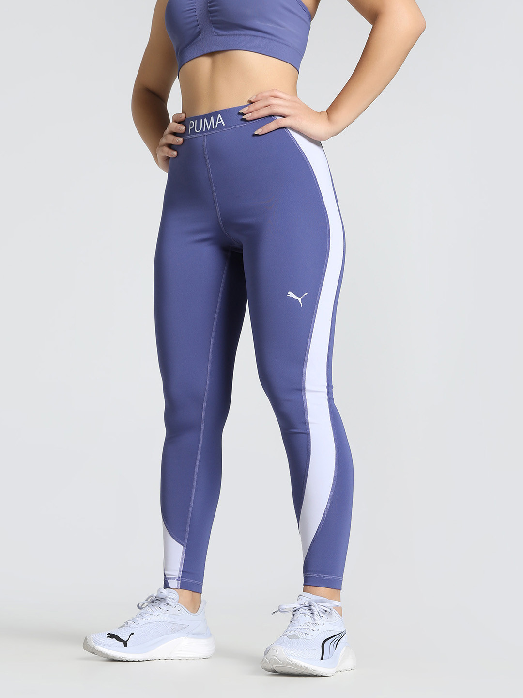 Puma Women Strong Colour Block High-Waisted 7/8 Training Tights