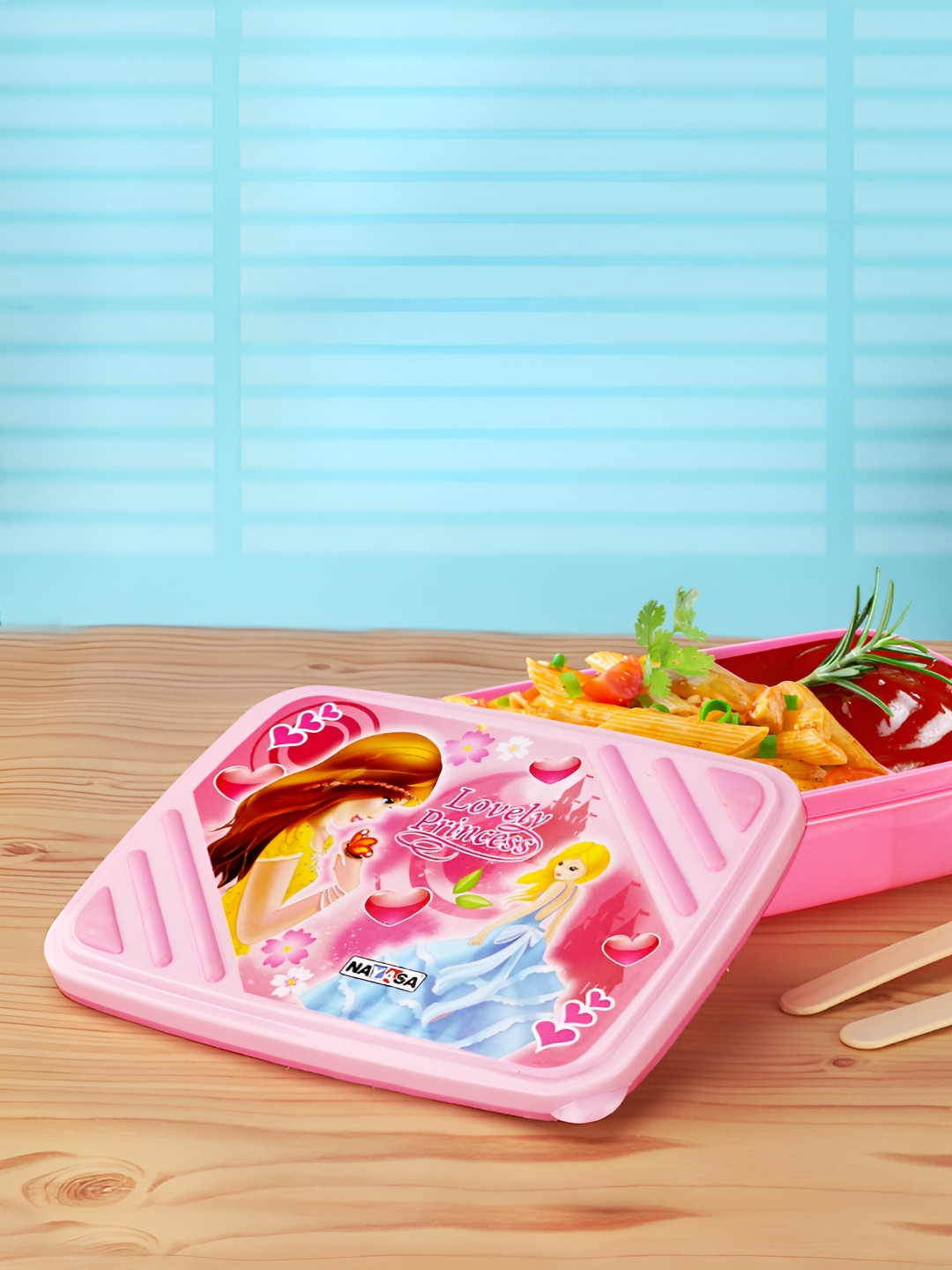 Nayasa Spill Guard No. 4 Airtight Leakproof BPA Free 3PCs Lunch Box With Spoon and Fork