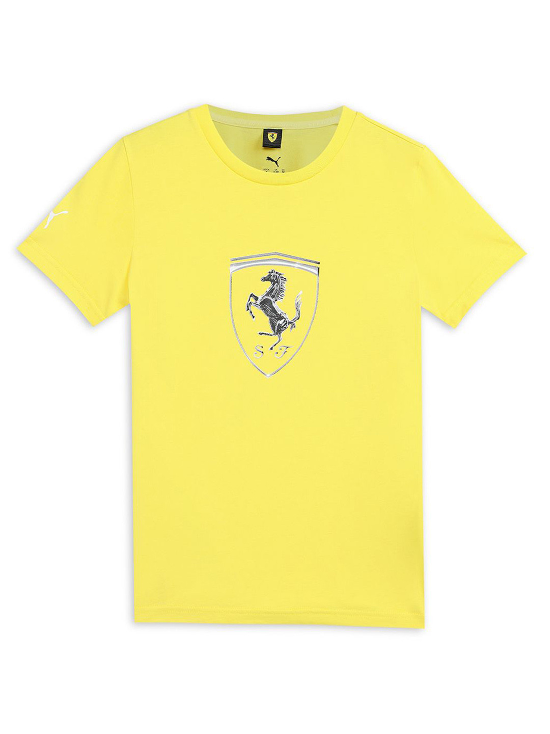 PUMA Motorsport Kids Ferrari Race Brand Logo Printed Cotton T-shirt