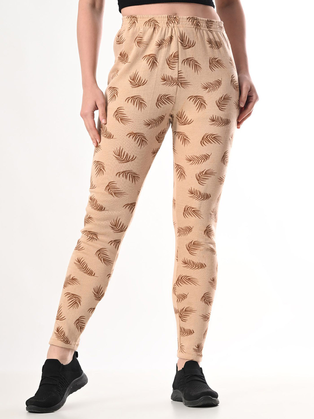 BAESD Women Printed Mid-Rise Ankle-Length Wool Leggings