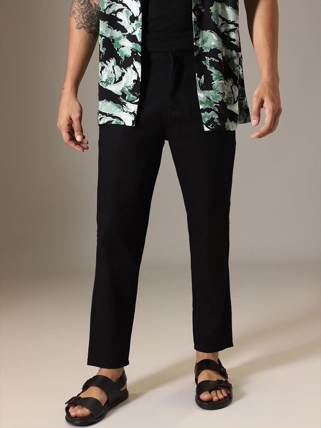 Banana Club Men Night Black Drill Cotton Denim Stretchable Jeans