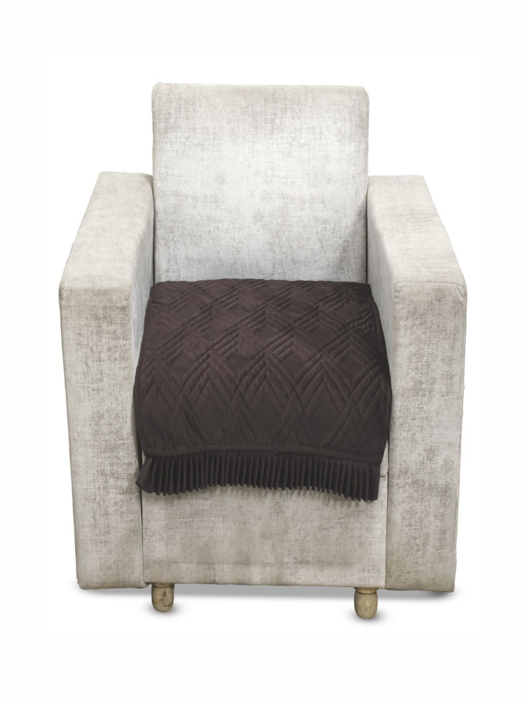 Fashion Throw Coffee Brown Velvet Sofa Cover