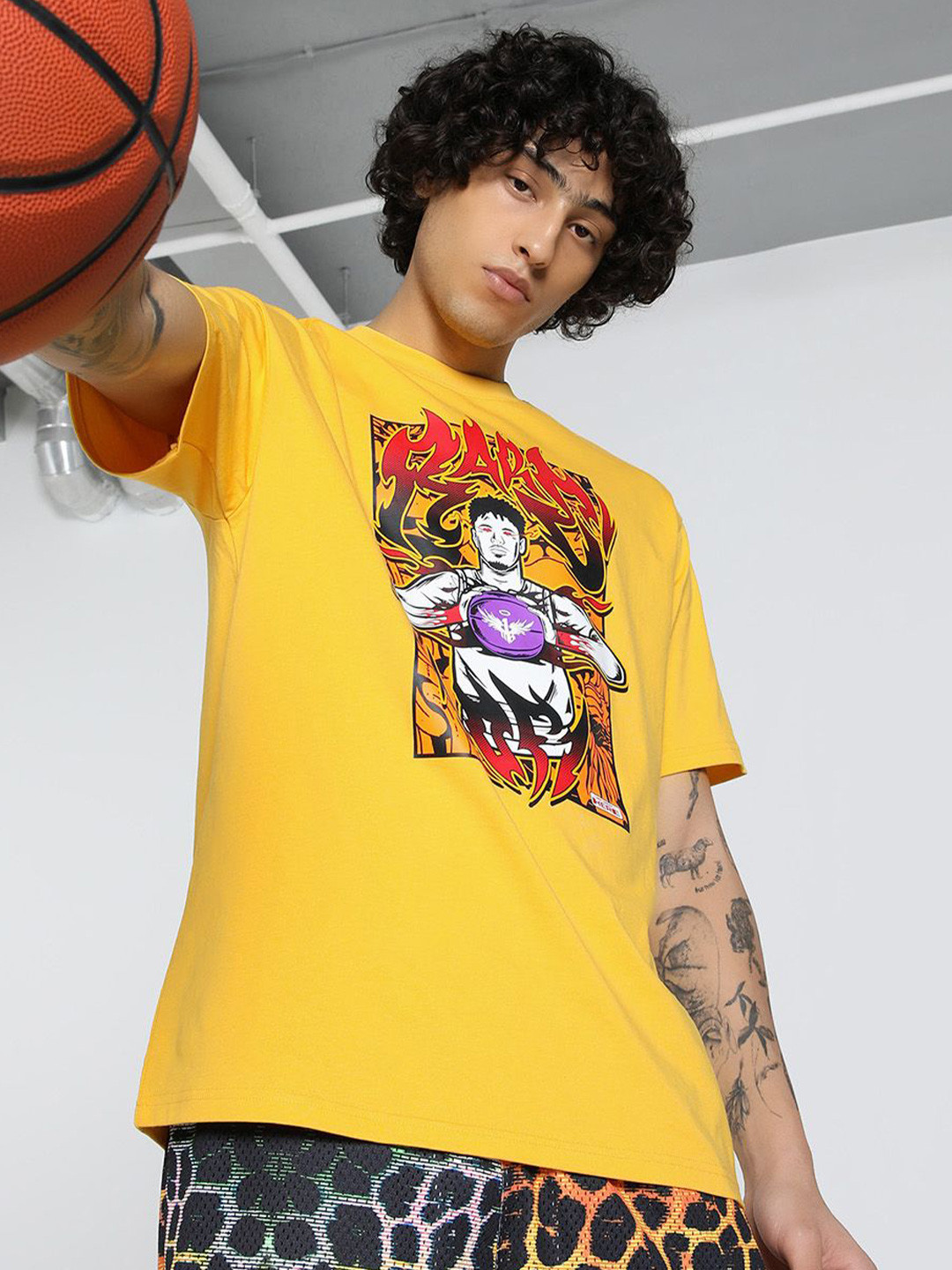 Puma Men Melo Phoenix Oversized Basketball Cotton Tee