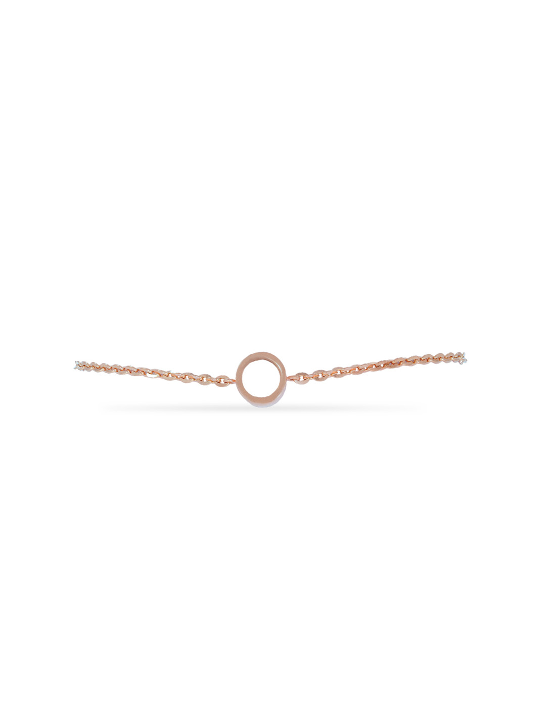 BHIMA 18K BIS Hallmark 750 Purity Rose Gold Halo Designed Bracelet