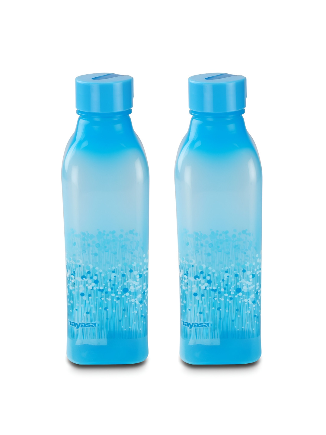 Nayasa Deluxe Blue Solid Plastic BPA Free 2 Piece Water Bottle - 1L