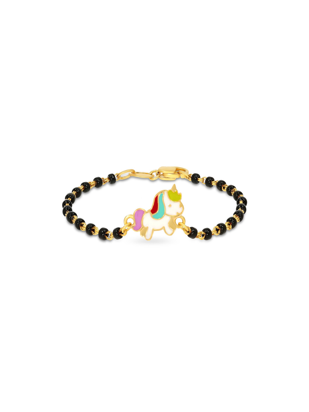 BHIMA 22K BIS Hallmark 916 Purity Yellow Gold Unicorn Kids Bracelet