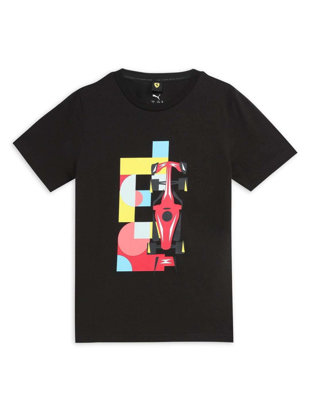 PUMA Motorsport Kids Scuderia Ferrari Graphic Printed Cotton T-shirt
