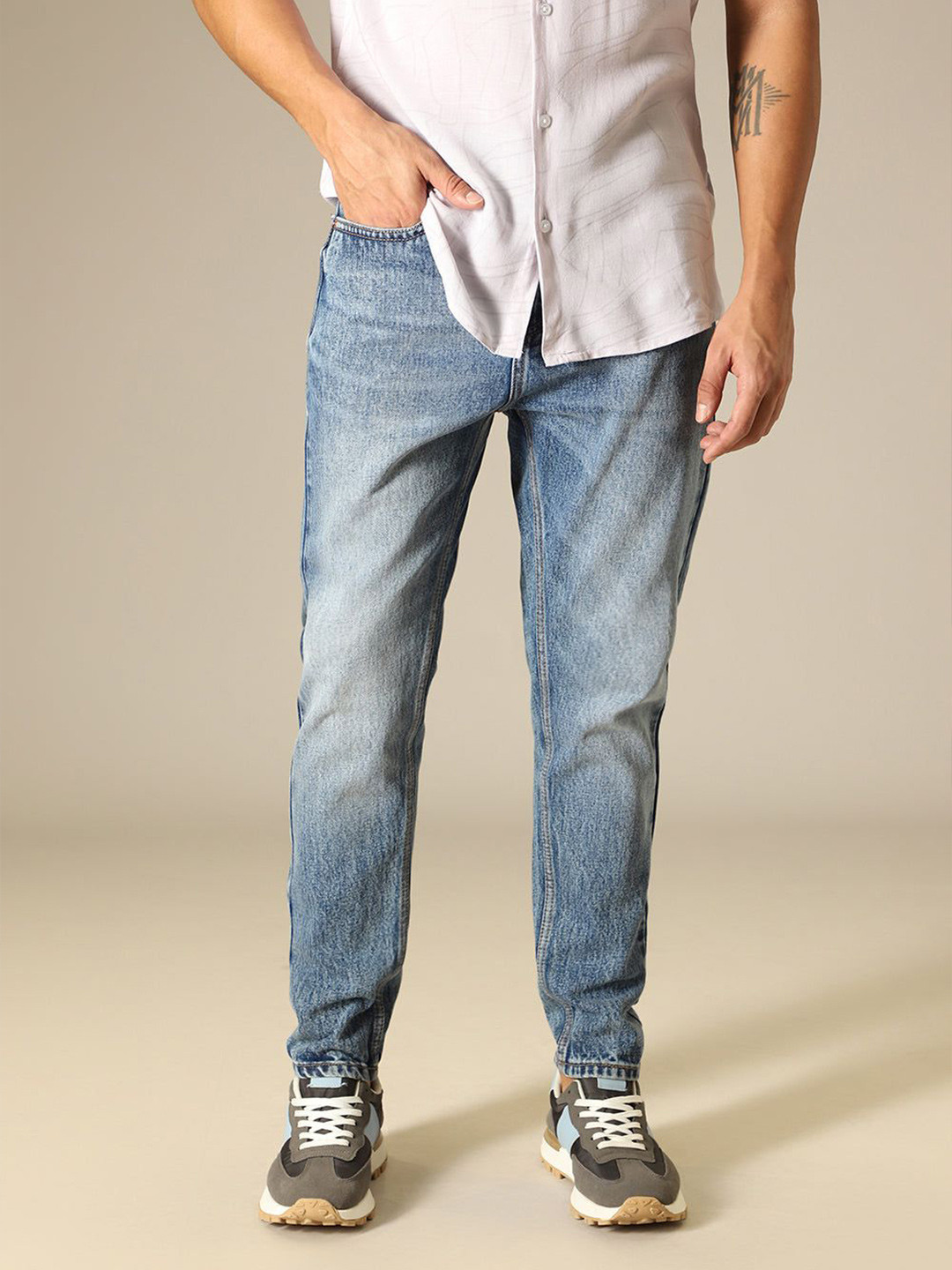 Banana Club Men Alice Blue Relaxed Fit Denim Jeans