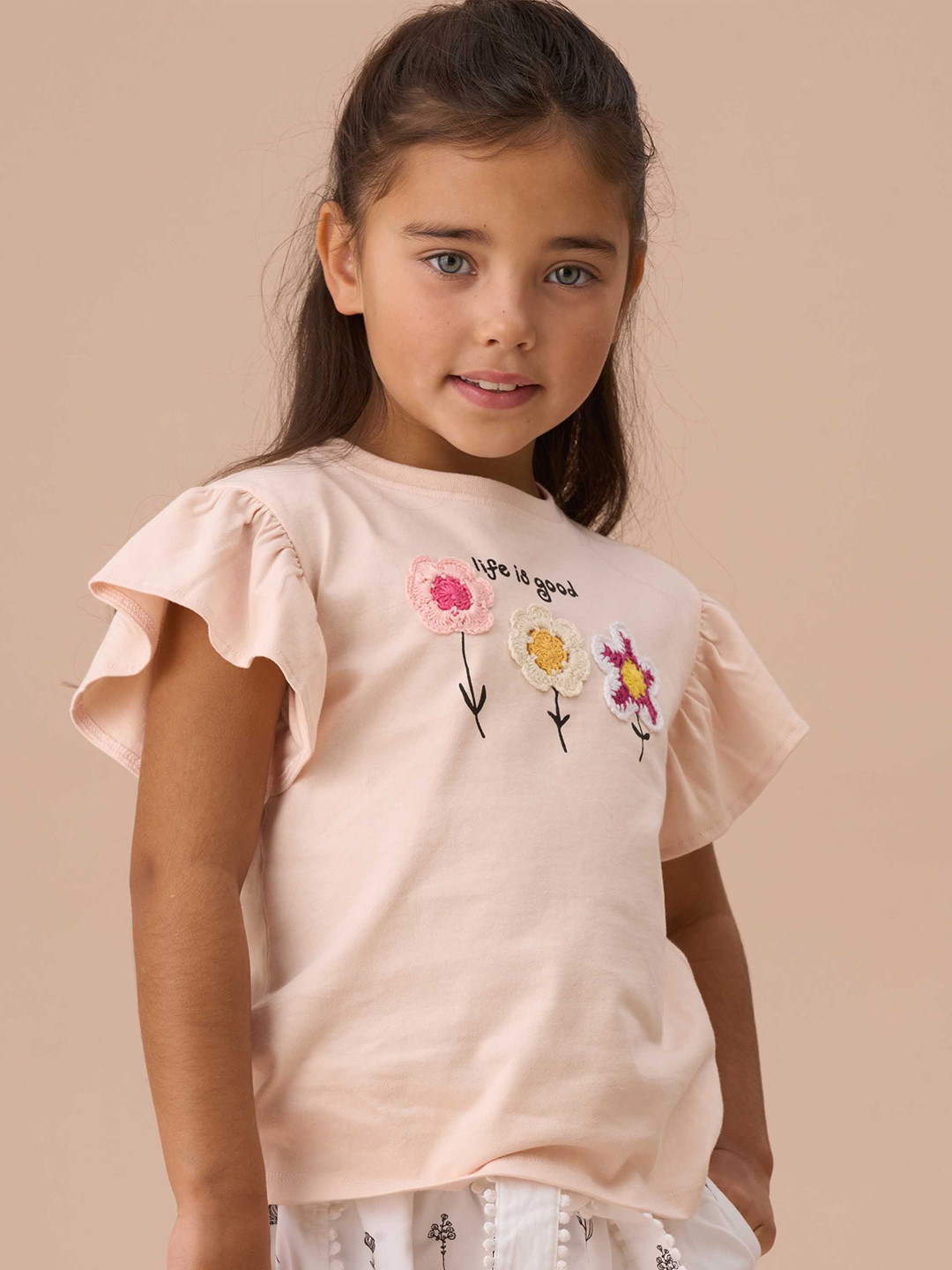 Angel & Rocket Girls Clara Crochet Flower Top