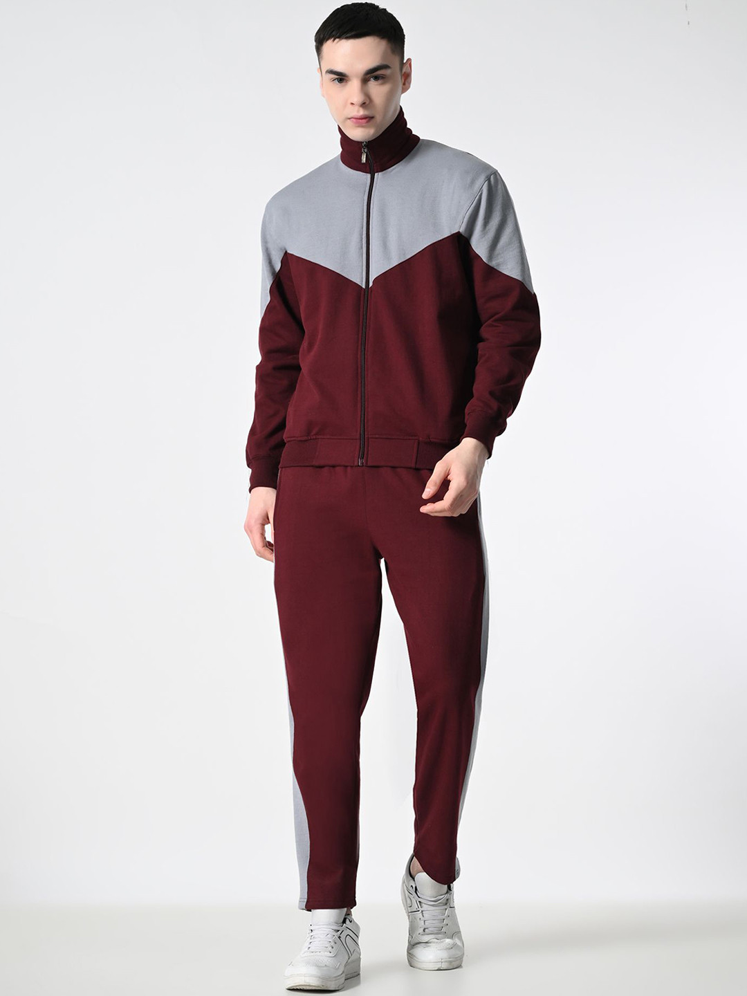 BAESD Color-Blocked Zipper Open Tracksuit