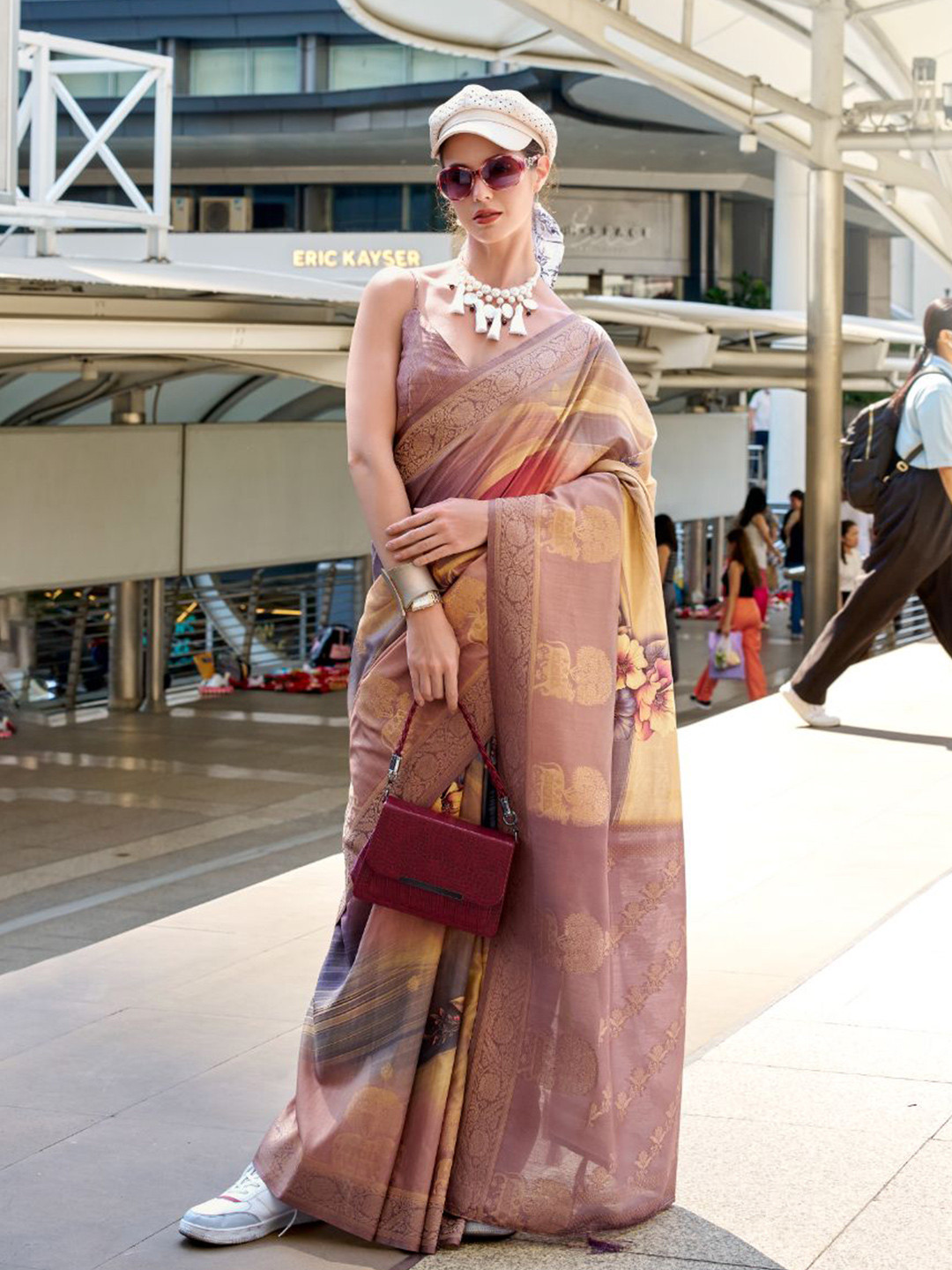 NK Textiles Warli Block Printed Saree