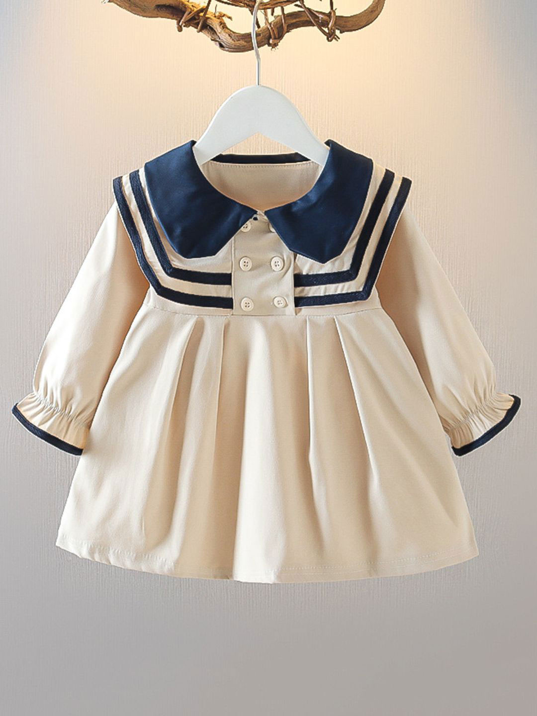 YK Girls Peter Pan Fit & Flare Dress