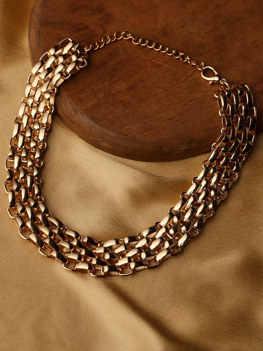 PATOLA BY VJ Gold-Plated Stainless Steel Statement Necklace