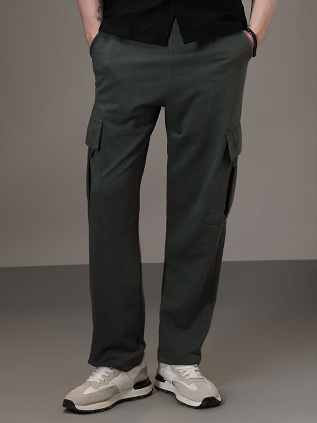 Banana Club Men Dark Olive Cargo Trousers
