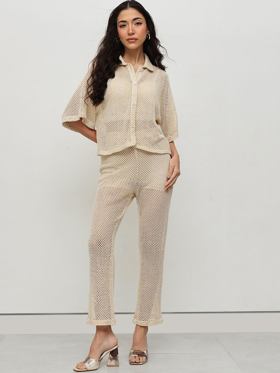 HOUSE OF S Crochet Shirt With Trouser