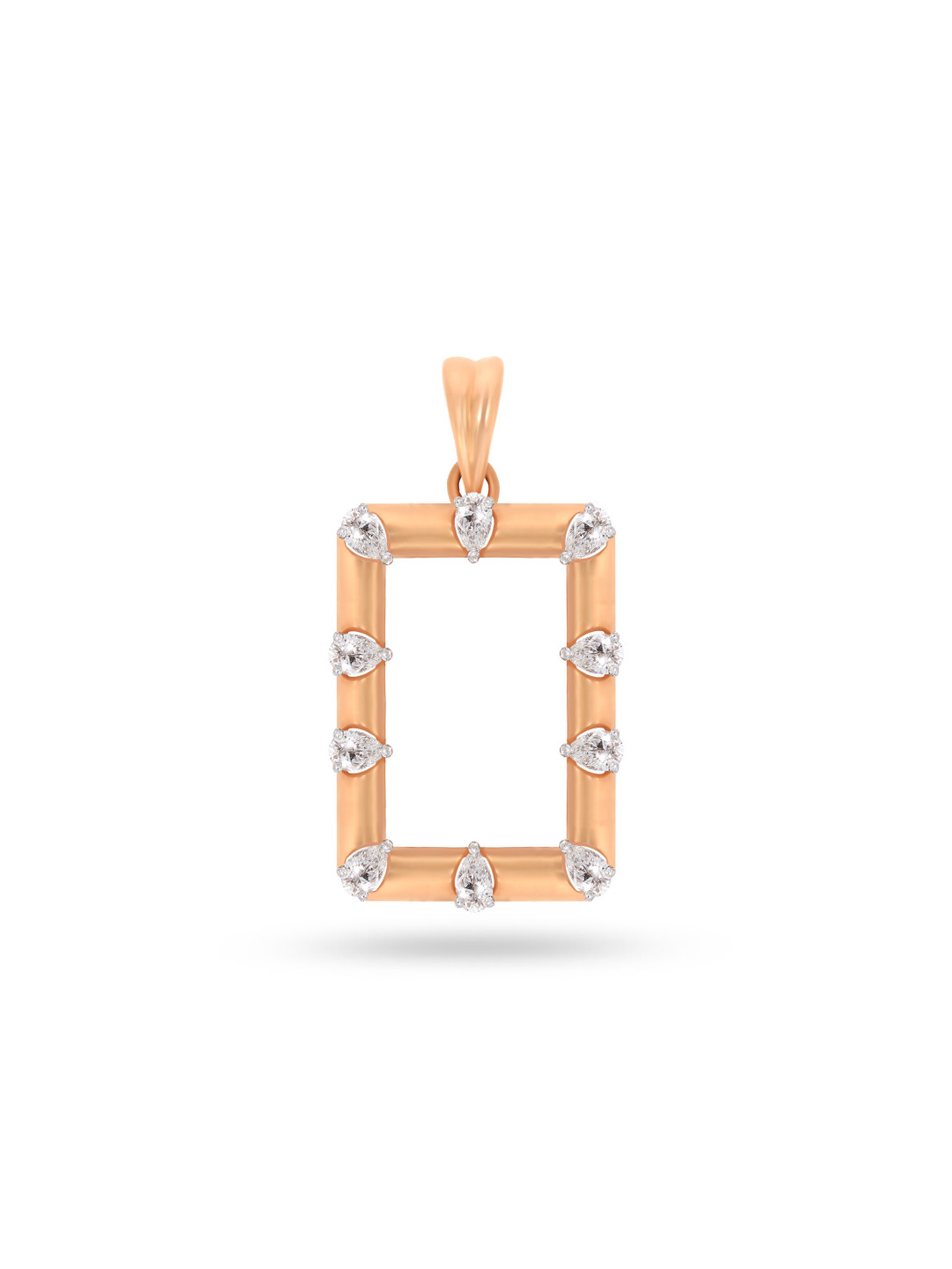 BHIMA 18K BIS Hallmark 750 Purity  Cubic Cut Diamond Pendant