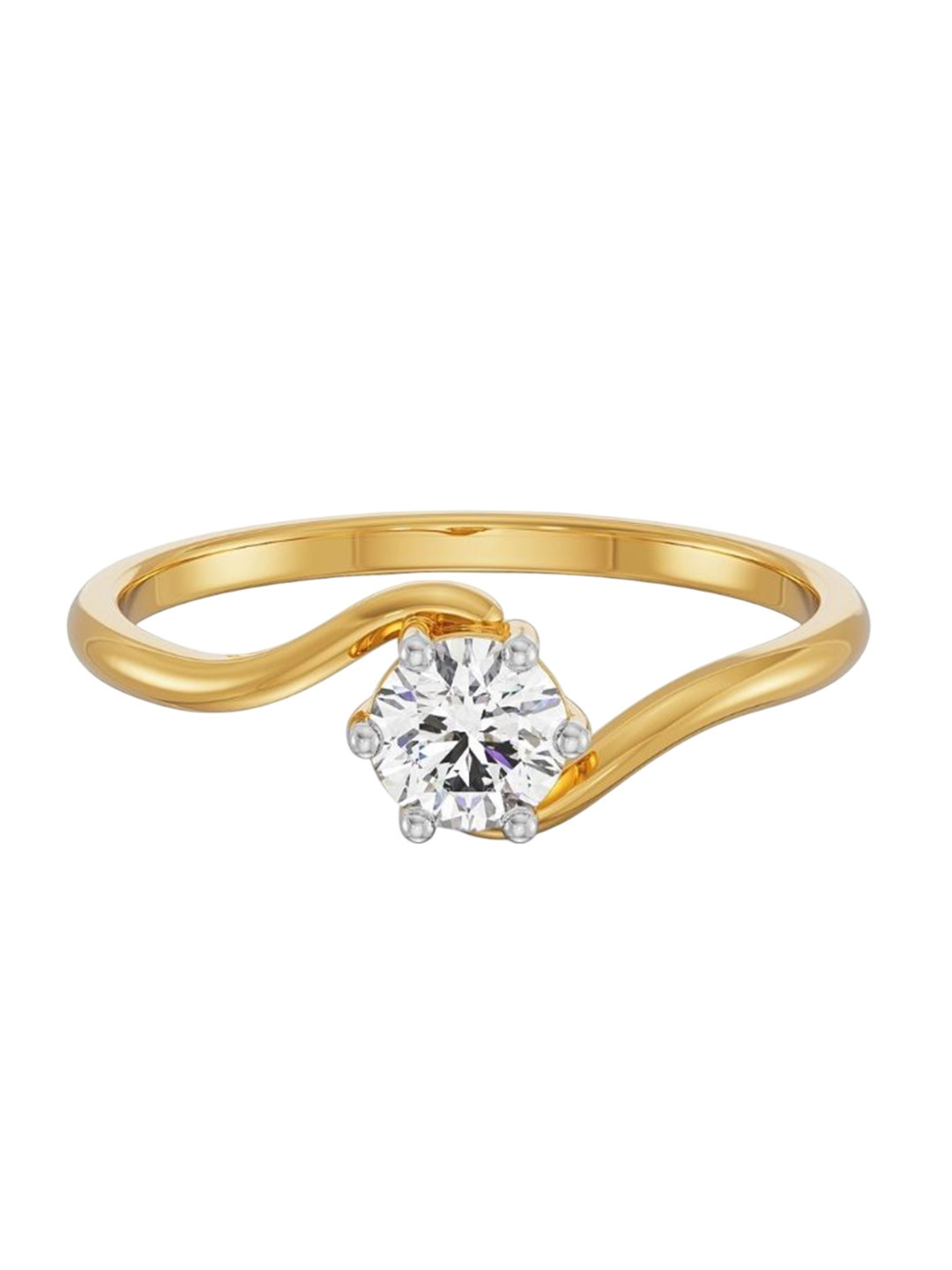 Emori Glistening Solitaire Lab Diamond in 14KT Gold Ring