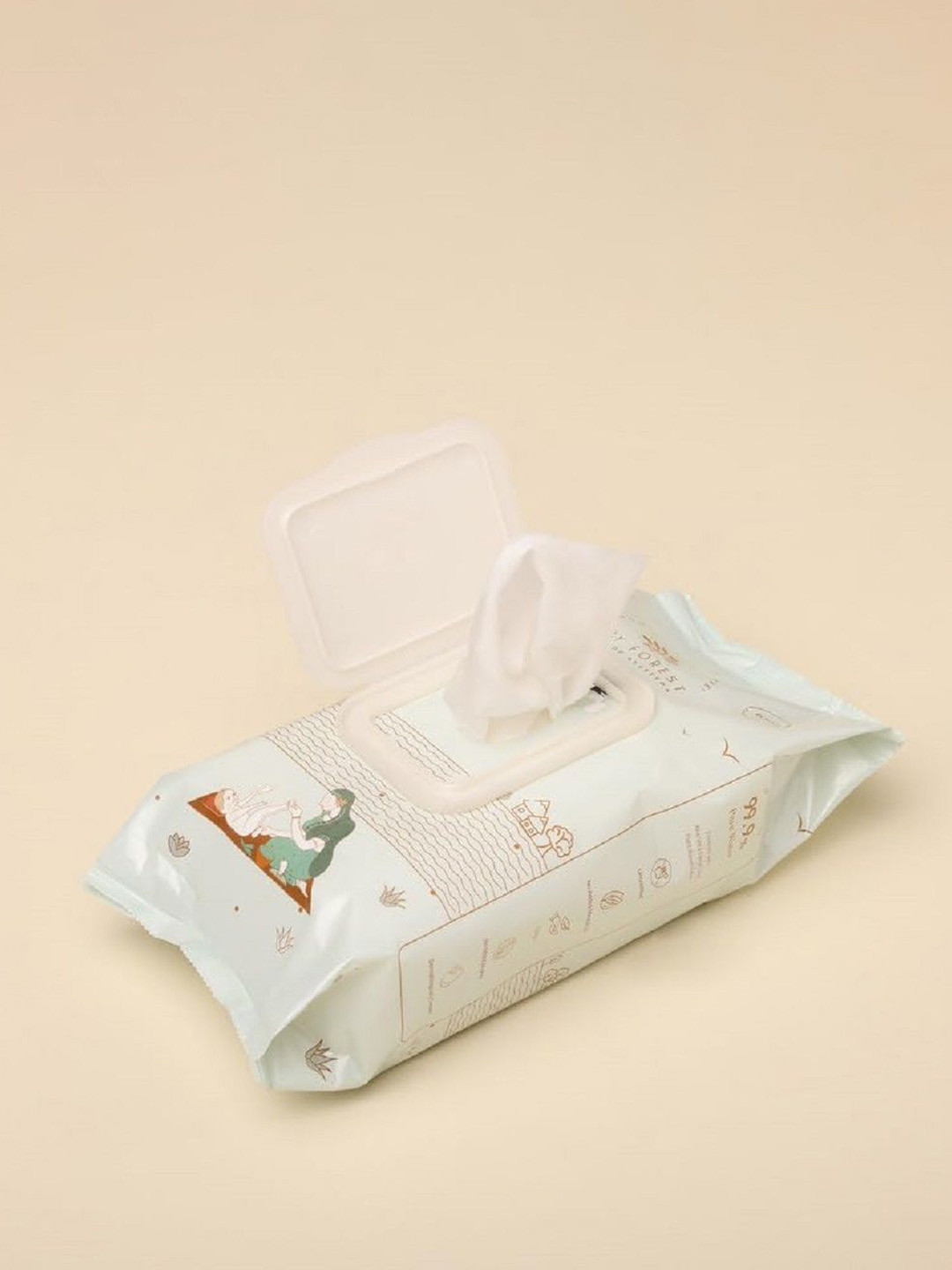 Baby Forest Set Of 9 Neer 99.9% Water Baby Wipes - 72 Wipes Each