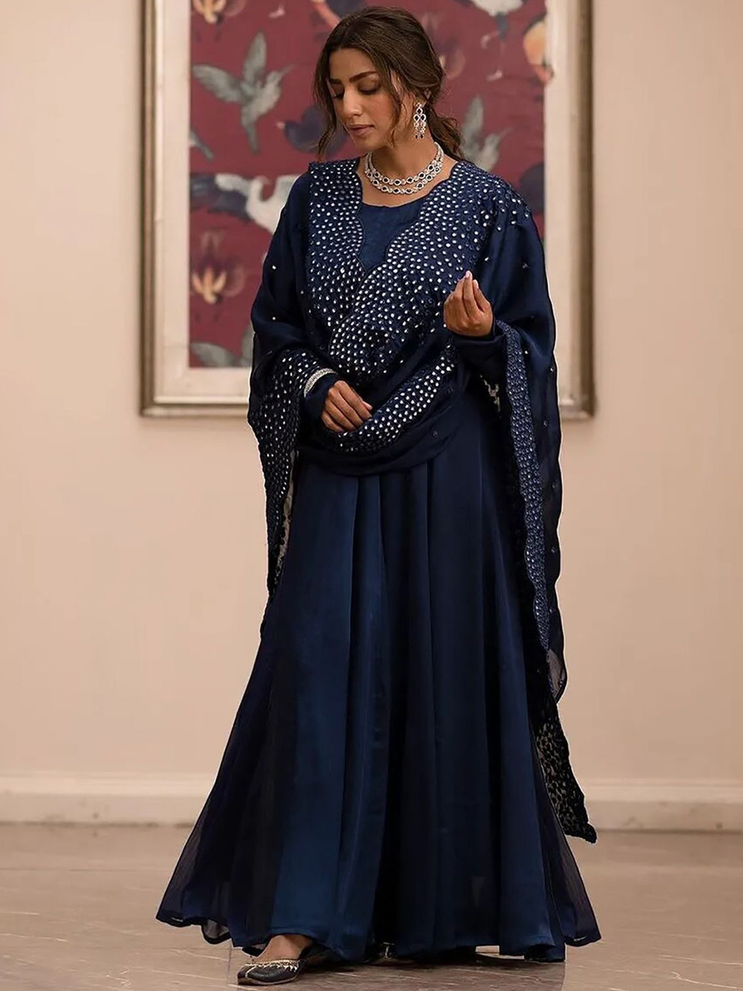 BAESD Round Neck A-Line Anarkali Kurta