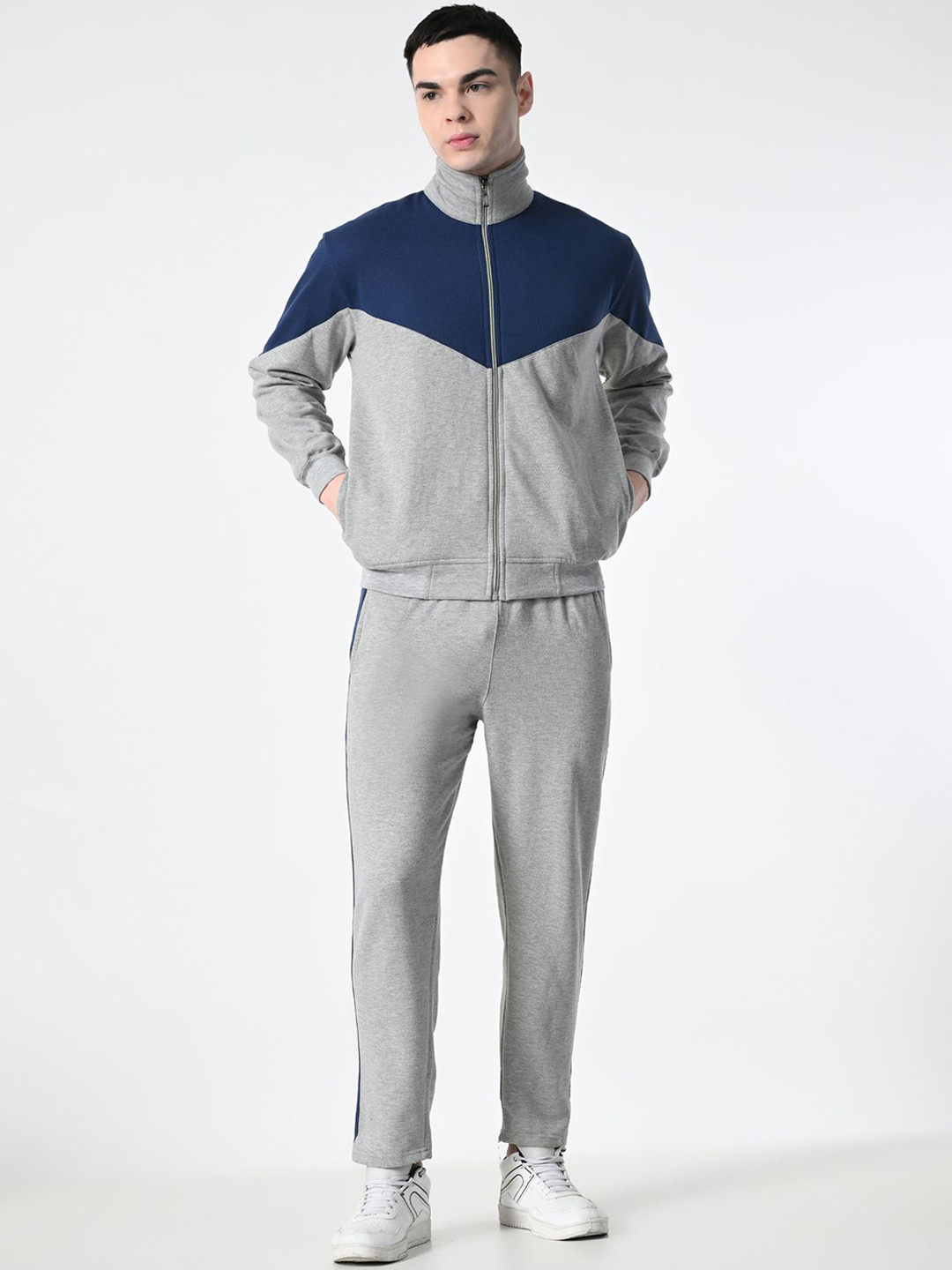 BAESD Color-Blocked Zipper Open Tracksuit