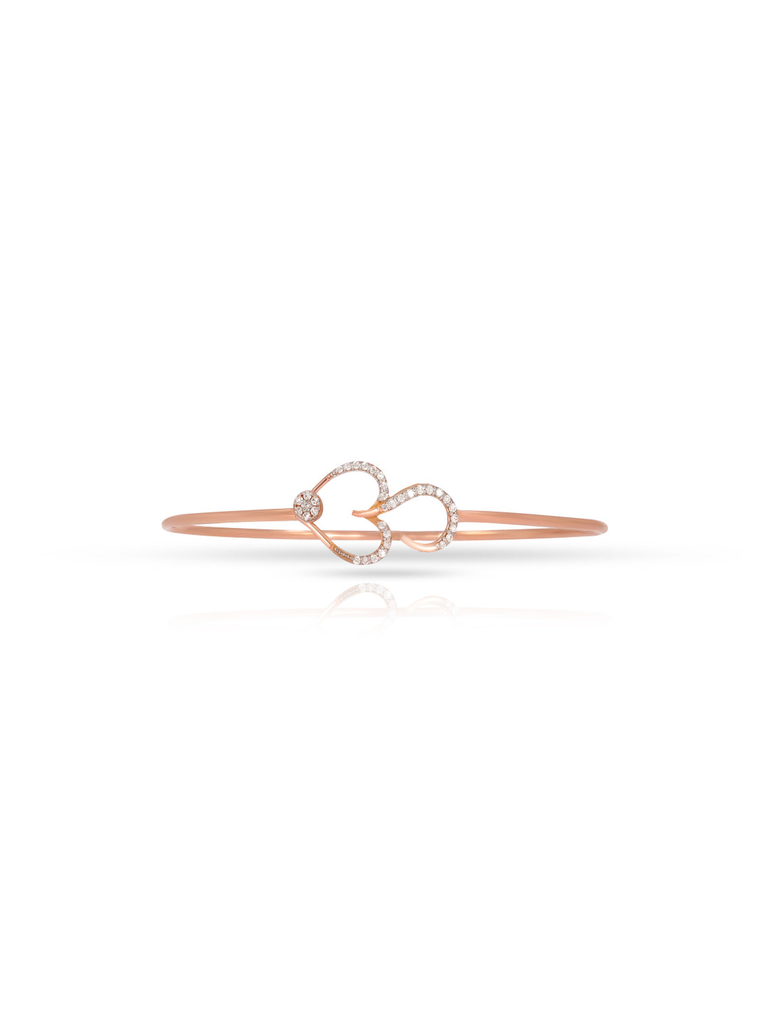 BHIMA 18K BIS Hallmark 750 Purity Rose Gold Twilight Diamond Bracelet