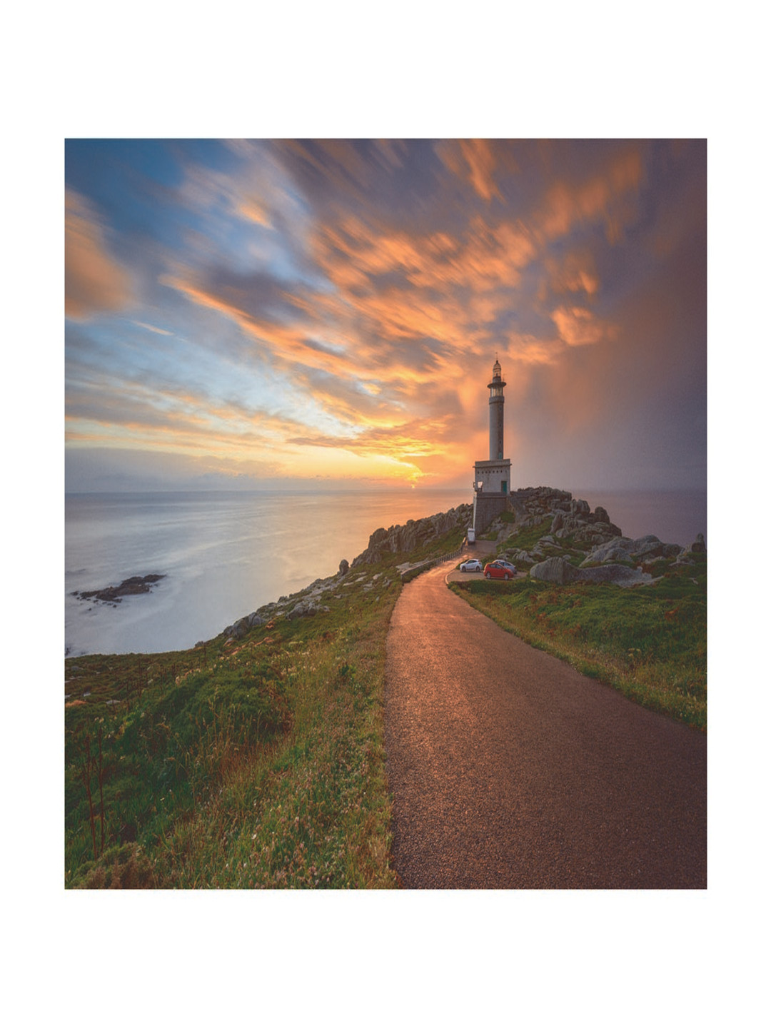 Inephos Blue And Orange Other Printed Canvas Unframed Wall Paintings