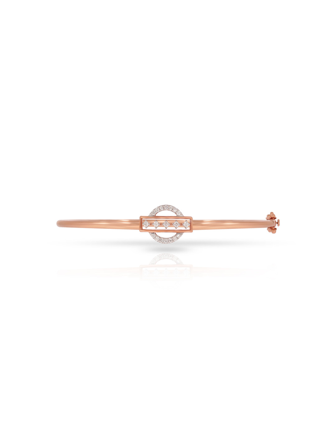 BHIMA 18K BIS Hallmark 750 Purity Rose Gold Charmig Glow Diamond Bracelet