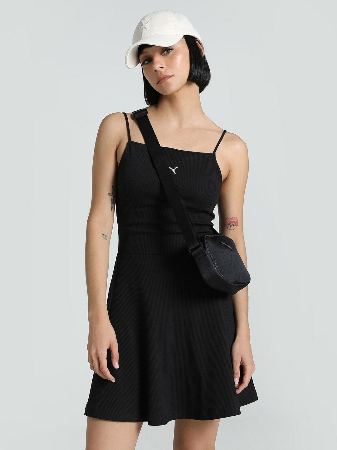 Puma Women Wardrobe Essentials Cotton Slim Fit Mini Dress