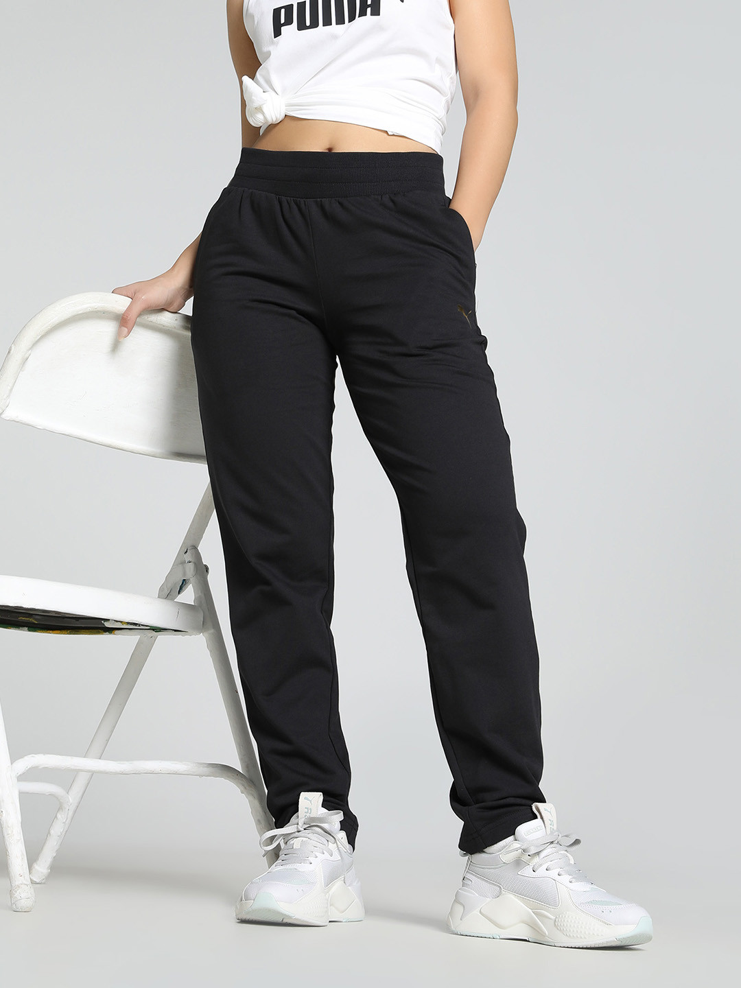 Puma Women's Foil Graphic Regular Fit Cotton Pants