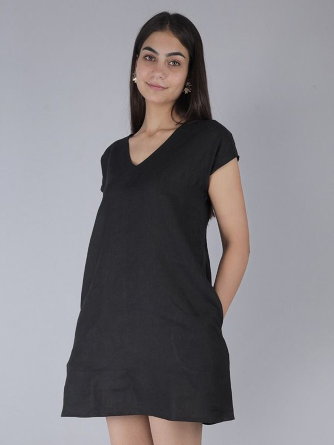 House of Harakh Amara Linen A-Line Dress