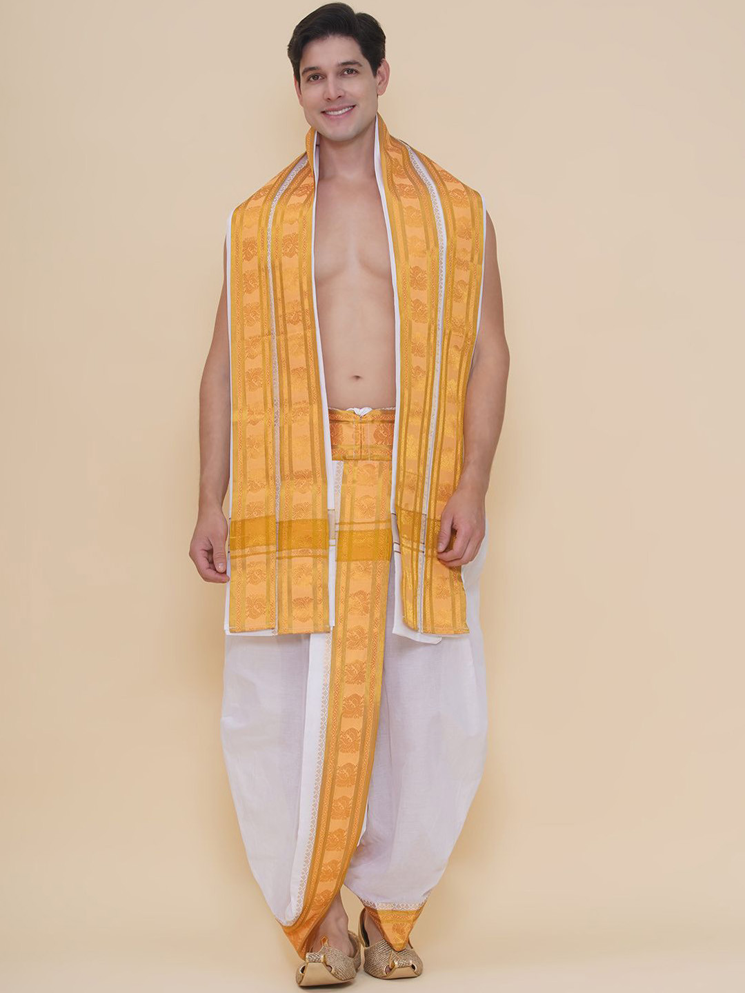 Sethukrishna Mens Jacquard Border Dhotipant