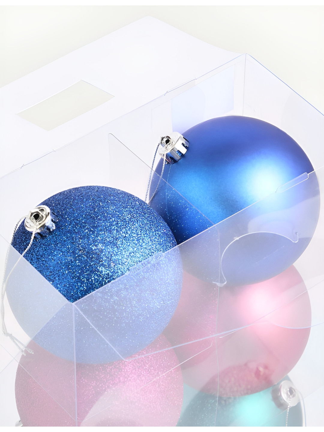 Marks & Spencer Blue & Silver-Toned 10 Pieces Oversized Baubles Decor